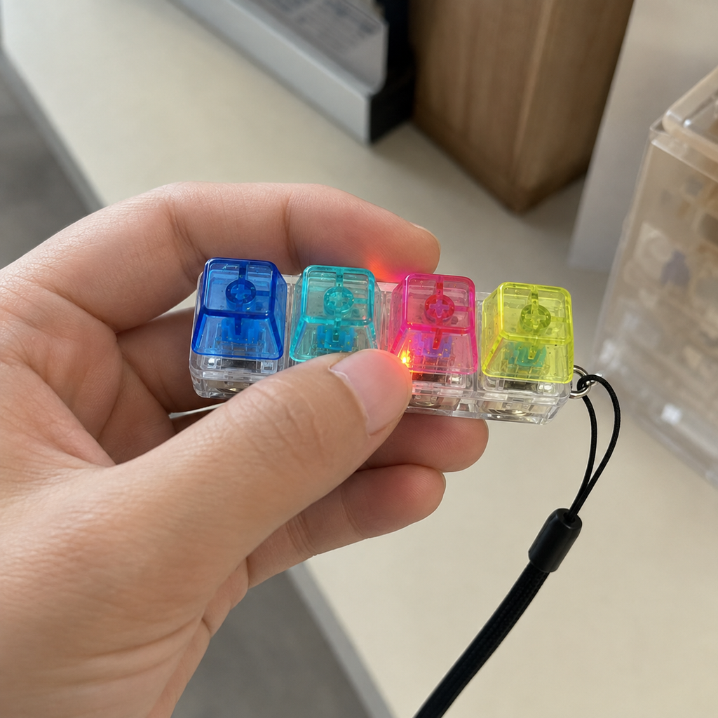 Mini clavier anti-stress lumineux – Fidget Toy 4 touches Manga Family Store