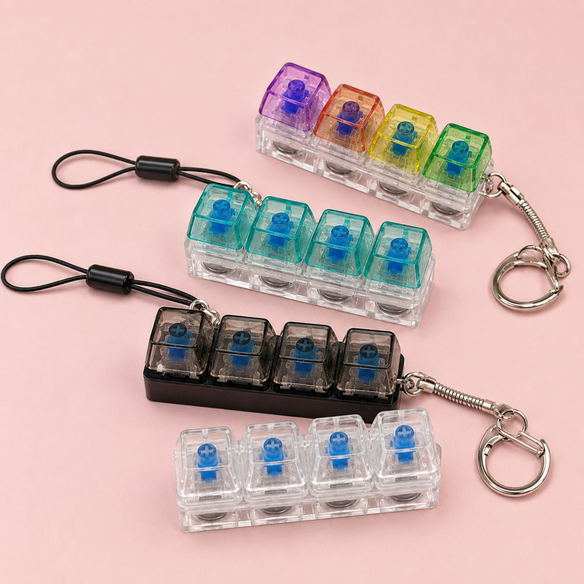 Mini clavier anti-stress lumineux – Fidget Toy 4 touches Manga Family Store