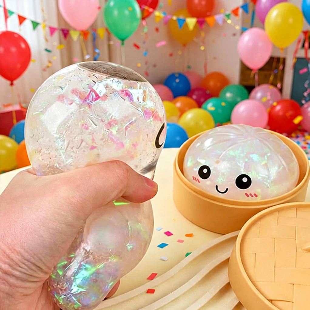 Bao Squishy Glitter – Édition Pailletée Kawaii