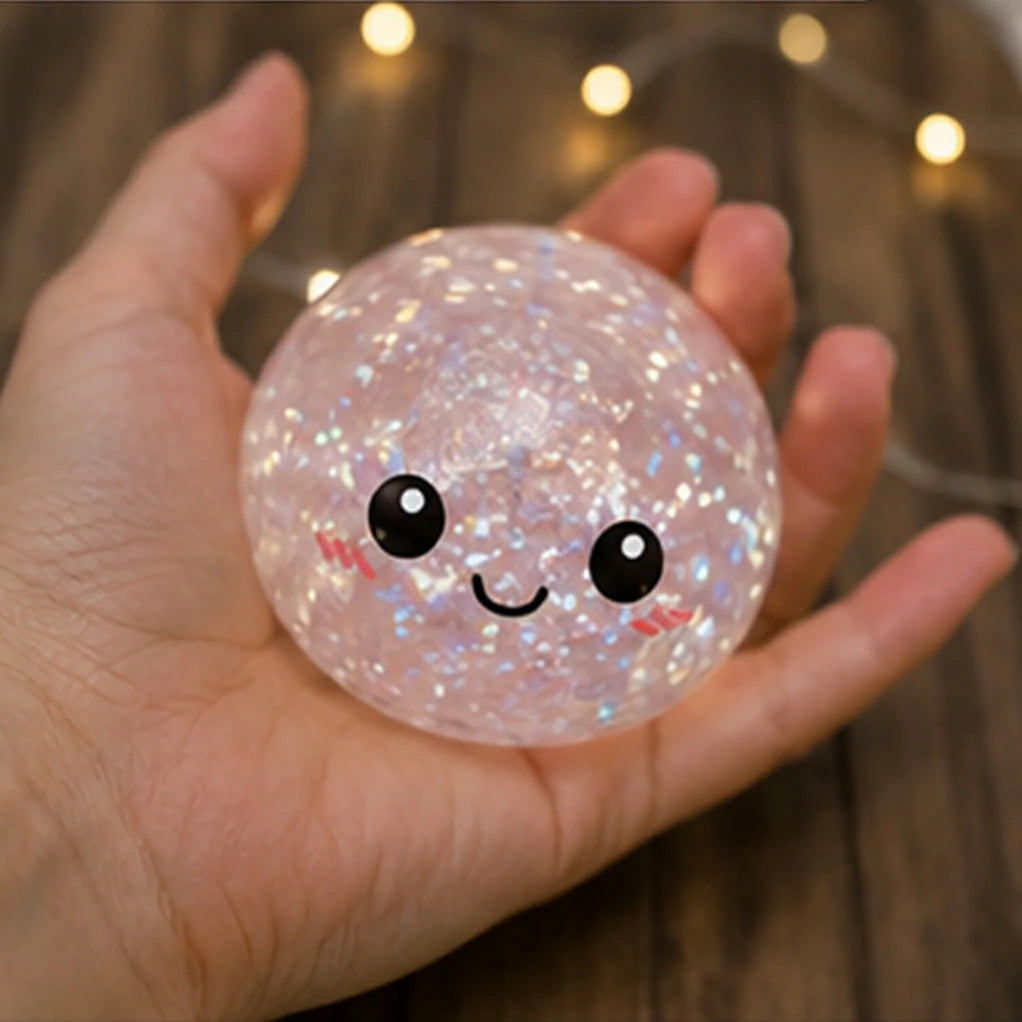 Squishy Mystère Pailleté Lumineux Kawaii – Anti-Stress & LED