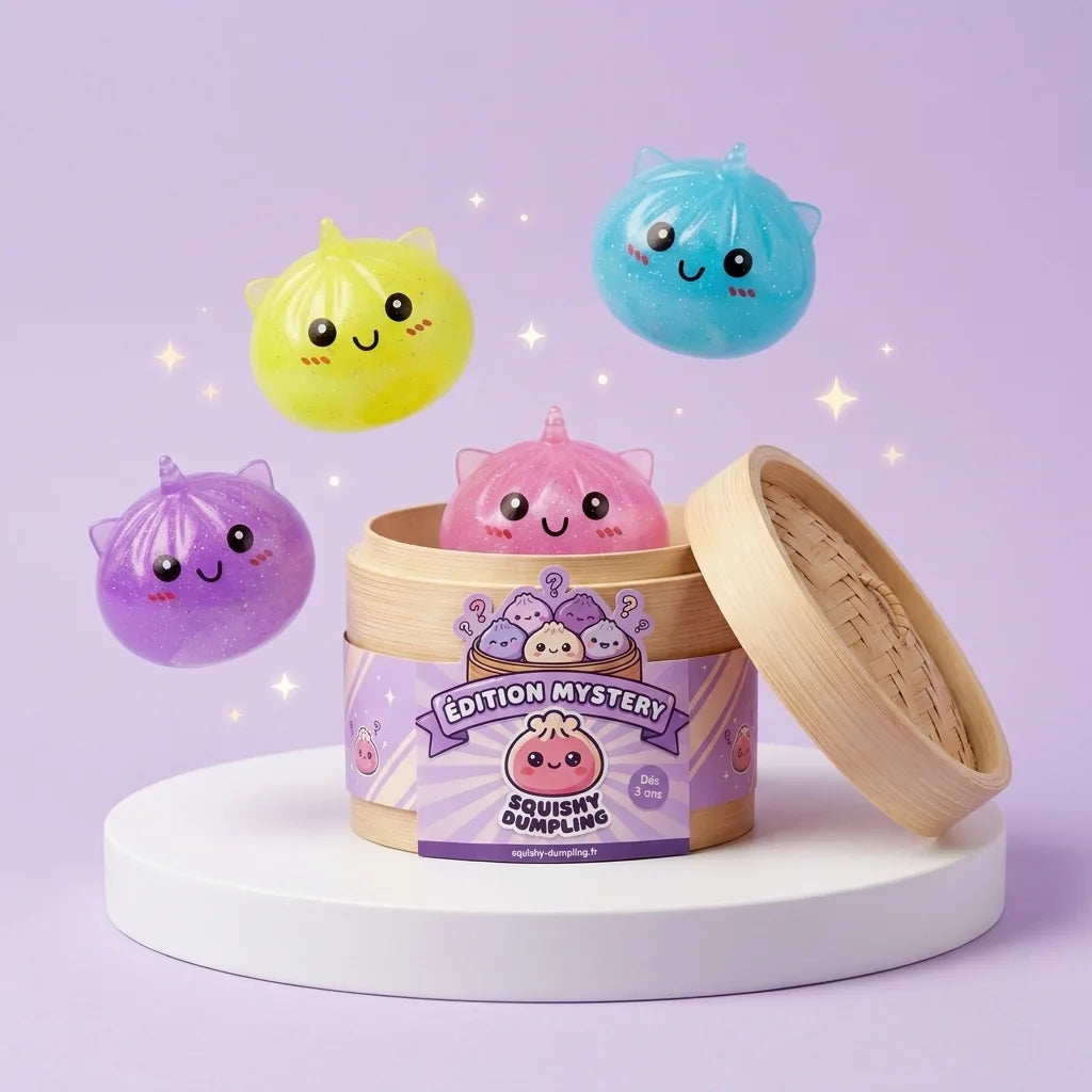 Mini Squishy Dumpling Licorne Mystère – Antistress Kawaii Manga Family Store