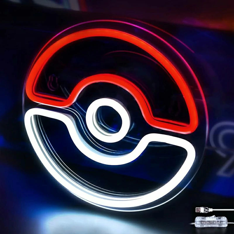 Pokémon - Néon LED Pokéball Manga Family Store
