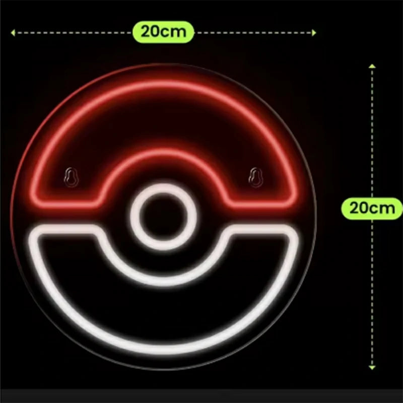 Pokémon - Néon LED Pokéball Manga Family Store